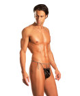 Excite(Fantasy Lingerie)- Vinyl Posing Strap W/ Chain Detail