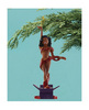 Gift wrapped african american woman ornament