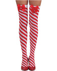 Candy cane thigh highs red/white o/s