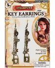 Steampunk key earrings