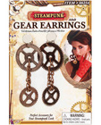 Steampunk gear earrings - bronze