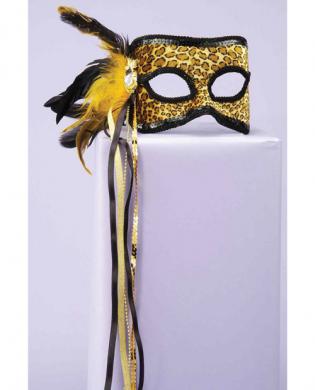 Venetian Mask Feathers, Beads Leopard Sex Toy Product