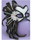 Karneval style female mask - silver
