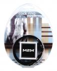 M2m leather cock ring 5 snap - black