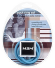 M2m cock ring set - pack of 3 blue