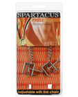 Adjustable press nipple clamps w/link chain