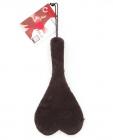 Ruff Doggie 11in Fluffy Heart Spank Her Paddle - Black