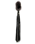18in mink handle kitty cat whip - black