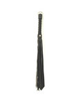 18in classic leather whip - black