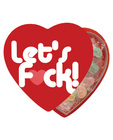 Lets fuck! candy in a heart box