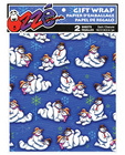Snowman and lady positions gift wrap - 2 sheets