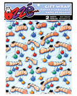 Penis w/dangling ornaments giftwrap - 2 sheets