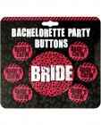 Bride's crew bachelorette party buttons - pack of 7