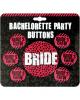 Bride's crew bachelorette party buttons - pack of 7