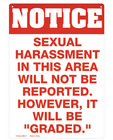 Sexual harrassment tin sign