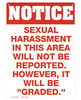 Sexual harrassment tin sign