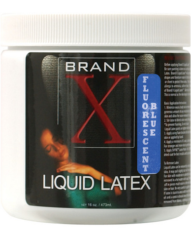 Brand x liquid latex - 16 oz fluorescent blue