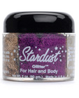 Stardust glitter for hair and body 4 mardi gras colors - 2 oz