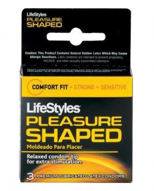 Lifestyles pleasure shaped - box of 3