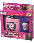 Bachelorette party flask and shot glass