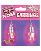 Bachelorette light up pecker earrings