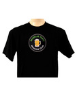 Light-up bachelor party drinking team t-shirt black x-large
