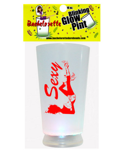 Bachelorette blinking glow pint - 16oz. sexy Sex Toy Product