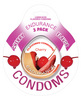 Endurance flavored condom cherry, 3 pac