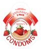 Endurance flavored condom strawberry, 3 pack