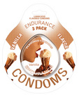 Endurance flavored condom vanilla, 3 pac
