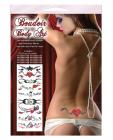 Naughty lower back boudoir body art tattoos w/crystals