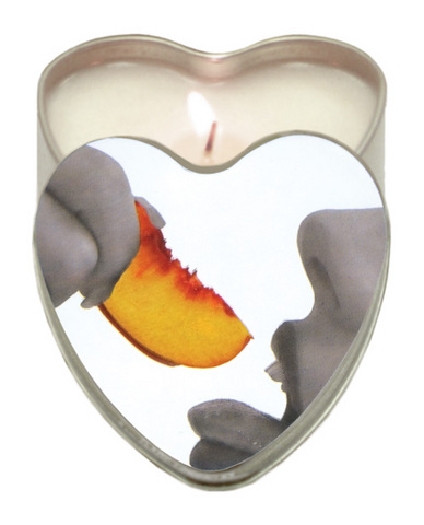 Edible Heart Candle - Peach Sex Toy Product