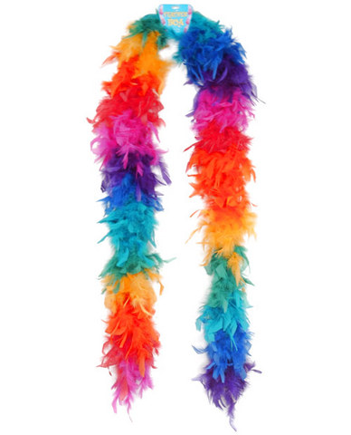 Feather boa 72in - rainbow