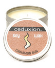 Ceduxion soy wax candle in a tin, cinnamon bun
