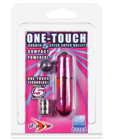 One touch 5 speed bullet w/ cord pink
