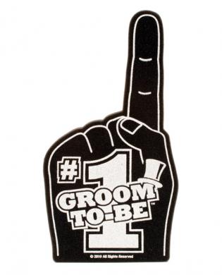 #1 groom to be buy me a beer foam hand