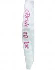 Bride to be flashing sash - white