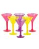 Martini shot glasses - asst. colors pack of 6