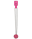 Beads necklace w/bachelorette spinner medallion