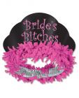 Bride's Bitches Glittered Paper Tiara - Pack of 4