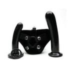 Tantus bend over intermediate ppa w/harness - black
