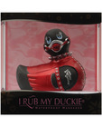 I rub my duckie massager bondage fashionista duck travel size - black/red