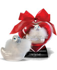 I rub my duckie massager sweet heart travel size - blanc in display case