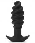 Tantus twist silicone plug - black