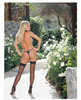 Sheer thigh high w/back seam black o/s