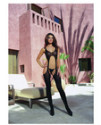 Sheer suspender tank bodystocking black o/s