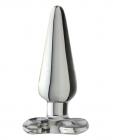 Blown medium spade plug glass - clear