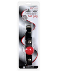 Nickel free 1 1/2in silicone removable ball gag - red