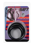 Black Metal cock ring - black pack of 3