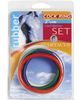 Rubber cock ring set 2in - rainbow pack of 5
